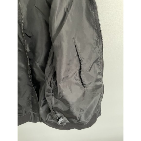 Black Bomber Jacket Rip Inside - Picture 2 of 2